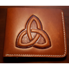 Trinity Knot Leather Wallet Tan