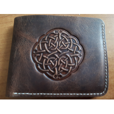 Celtic Knot Leather Wallet Brown