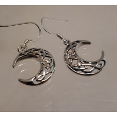 Moon Shaped Celtic Knot Earrings