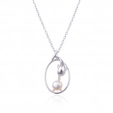 Dolphin Necklace with Pearl