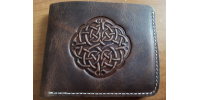 Celtic Knot Leather Wallet Brown
