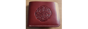 Celtic Knot Leather Wallet Red