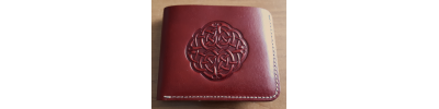 Celtic Knot Leather Wallet Red